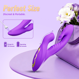 Vibratore <span class=keywords><strong>Rabbit</strong></span> Premium in Silicone con <span class=keywords><strong>10</strong></span> Modalità di Vibrazione e Stimolazione, Doppia Azione per Punto G e Clitoride, per Donne - Product Image 5