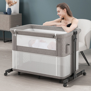 Cuna Portátil Plegable 3 en 1 con Juguetes, Cuna Colecho para Recién Nacidos de 0 a 36 Meses, Corralito y Cama Grande Adaptable - Product Image 1