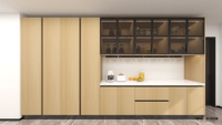 Armoire de salon noire sur mesure avec pieds pour le salon, directement de l'usine