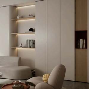 Armoire de rangement en bois MDF crème moderne de haute qualité, meuble de présentation multifonctionnel pour la maison, le salon, les appartements, les hôtels - Product Image 2