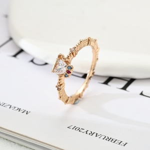 Wholesale Copper <b>Rings</b> Designer Wedding <b>Ring</b> Genuine <b>Gold</b> Plated Trendy Style <b>Gold</b>-Plated Zircon for Women's Gift - Product Image 3