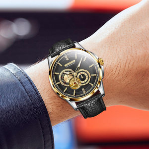 1Customized Luxury Stainless Steel Miyota <b>Automatic</b> Mechanical Water Resistant <b>Chronograph</b> Men's Watch Pointer Dial 20mm Band - Product Image 3
