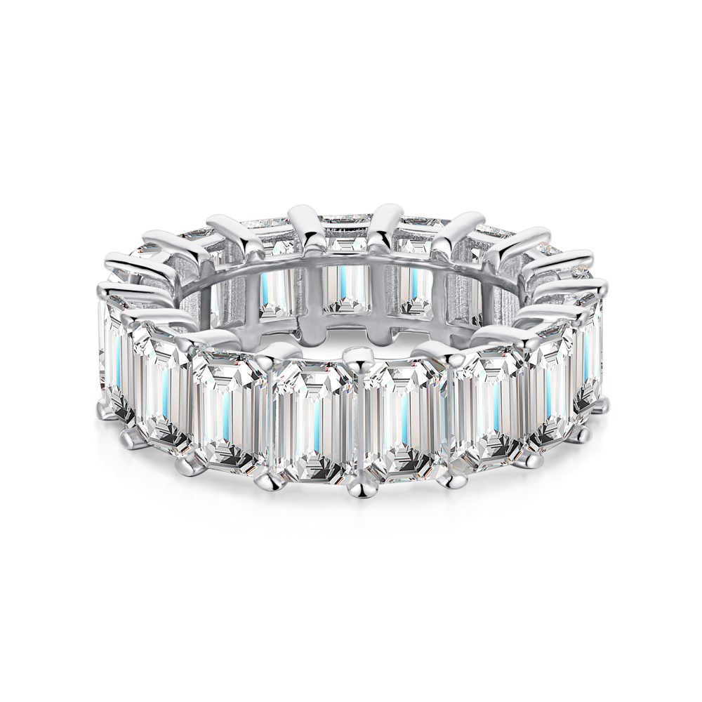 Style 7  4*6mm taille émeraude blanc