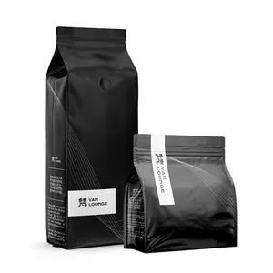 パーソナライズされた再封可能なスタンドアップコーヒー包装100gr100g 150 g 250g 500g1kg生分解性カスタムコーヒーバッグ