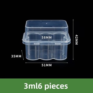 Boîtes en plastique PP transparentes épaisses King Star pour le stockage de flacons de vaccin 3ml*2 3ml*4 3ml*6, étui porte-flacons de peptides en gros - Product Image 3