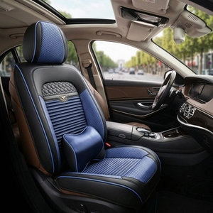 Funda de Asiento de Coche de Cuero Duradera, Juego Completo Universal para Todas las Estaciones, Funda Protectora Deportiva para Asientos de Coche de Cinco Plazas - Product Image 2