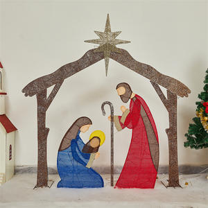 นำรูปปั้นพระเยซูคริสต์ล่วงหน้า IP65ไฟ LED พีวีซีตกแต่งสวนกลางแจ้งสำหรับภูมิทัศน์ที่มีแสงสว่าง - Product Image 3