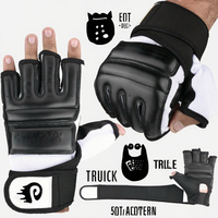 Guantes Profesionales GINGPAI de Microfibra de 16oz para MMA, para Hombres y Mujeres, Personalizados para Sanda, Muay Thai y Entrenamiento Práctico