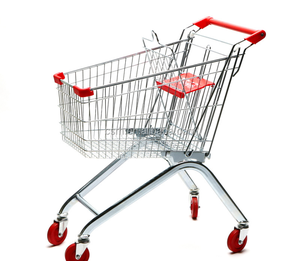 Keranjang belanja Supermarket gaya Eropa 60L RH-SE060 untuk troli belanja warna-warni logam - Product Image 1