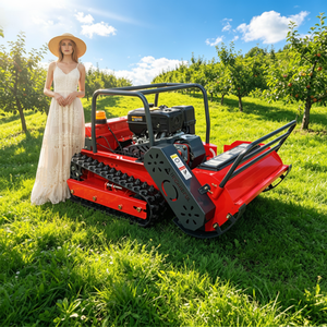Cortadora de Césped <span class=keywords><strong>a</strong></span> Gasolina con Control Remoto, Máquina Cortadora de Césped con Orugas de Alta Potencia para Cultivo Agrícola, Granjas y Huertos - Product Image 1