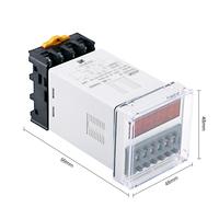 Relais temporisé numérique DH48S-S 0.1s à 99h de répétition de cycle 12V DC & 220V AC Protection scellée 0.1s à 99h relais temporisé