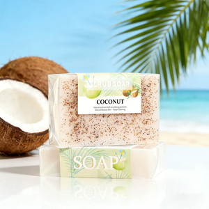 สบู่ขัดผิวมะพร้าวสูตรเฉพาะสำหรับผู้ชายและผู้หญิง ช่วยผลัดเซลล์ผิวสำหรับใบหน้าและผิวกาย ทำความสะอาดรูขุมขนอย่างล้ำลึก ลดรอยสิว บำรุงผิวให้นุ่มนวล - Product Image 2