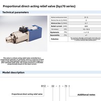 Vanne de décharge proportionnelle BYZ-02 7/16/25/31.5MPa, vanne de régulation de pression à solénoïde, étage pilote hydraulique, fabriqué en Chine continentale