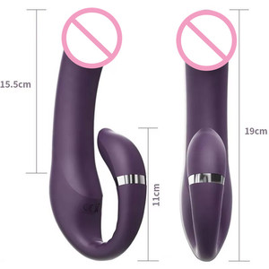 Masturbateur vibrant double tête en forme <span class=keywords><strong>de</strong></span> C avec 10 fréquences <span class=keywords><strong>de</strong></span> vibration, recharge magnétique USB, pour femme - Product Image 4