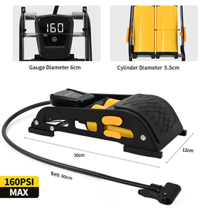 कार के लिए बैमी पोर्टेबल मैनुअल उच्च दबाव साइकिल पेडल फुट पंप कार मोटरसाइकिल के लिए इंफ्लेटेबल प्रेशर गेज - Product Image 4