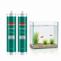 SANVO  Sealant Silikon Akuarium 300ml Sanvo Acetic Cepat Kering Fleksibel untuk Kaca Akuarium, Jendela, Pintu, Pemasok Grosir
