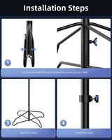 Présentoir rotatif en métal à 360 degrés avec couche de crochet, fil de suspension, présentoir pour bijoux, chaussettes, magasins