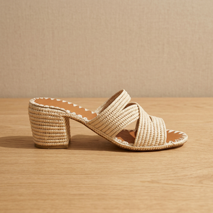Sandales artisanales à rayures en raphia, couleurs mélangées, bout ouvert, semelle en cuir véritable, respirantes, pour intérieur, toutes saisons - Product Image 4