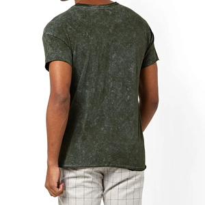 Camiseta de lavado ácido para hombre, camisetas con tinte de corbata, Camiseta lisa de algodón de alta calidad para hombre, ropa informal, tarifa al por mayor OEM - Product Image 3