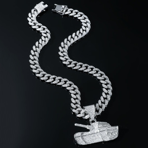 2026 Hot Selling Cool Hiphop Style Alloy Geometric Pendant Necklace Personalized Men's Necklaces Fashion Jewelry Wholesale - Product Image 2