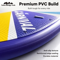 Planche à pagaie double pliable ultra-large en PVC 350*84 avec sac pour usage personnel domestique