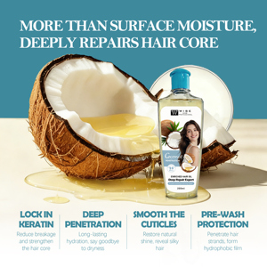 Suero Capilar <span class=keywords><strong>de</strong></span> Coco <span class=keywords><strong>para</strong></span> <span class=keywords><strong>el</strong></span> Cuidado Personal, Reparación Profunda, Protección Contra <span class=keywords><strong>el</strong></span> Calor, Control del <span class=keywords><strong>Frizz</strong></span>, Suavizante <span class=keywords><strong>para</strong></span> Cabello Seco con <span class=keywords><strong>Aceite</strong></span> <span class=keywords><strong>de</strong></span> <span class=keywords><strong>Almendras</strong></span> 200ml - Product Image 4