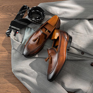 รองเท้าทางการสำหรับผู้ชายทำงานระดับไฮเอนด์เพื่อธุรกิจและลำลองรองเท้าหนังแท้คุณภาพสูง - Product Image 1