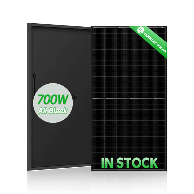 EU Warehouse Stock Germany Monocrystalline Solar Panel Home Full Black 700W 720W Solar Panels All Black Frame Pv Module