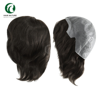 Perruque complète en cheveux indiens BIO FW de 6 pouces pour hommes, cheveux raides, toupet à peau fine, bonne qualité de nouage, ligne de cheveux naturelle, vente en gros