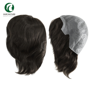 Peluca <span class=keywords><strong>de</strong></span> Cabello Indio BIO FW <span class=keywords><strong>de</strong></span> 6 Pulgadas para Hombre, Cabello Liso, Base Delgada, Buen Nudo, Línea <span class=keywords><strong>de</strong></span> Cabello <span class=keywords><strong>Natural</strong></span> - Product Image 1