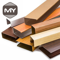 Panneaux de plafond en alliage d'aluminium MEIYU, design imitation bois, insonorisés, imperméables, modernes, pour usage extérieur, salle de sport, hôtel, taille personnalisable