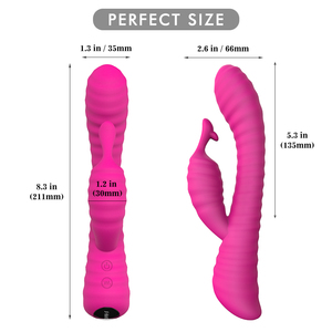 S-Hande Usb Opladen Vrouwen Vibrator 9 Speed Dual Motor G-Spot Seksspeeltje Konijn Vibrator - Product Image 6