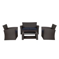Fauteuils de balcon en osier Mobilier imperméable simple et moderne Siège d'amour de jardin Ensemble de conversation de patio Ensemble de bistro en rotin pour l'extérieur