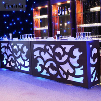 Pierre artificielle de Quartz chaude ou acrylique, surface solide, éclairage led, pour comptoir de restaurant, bar
