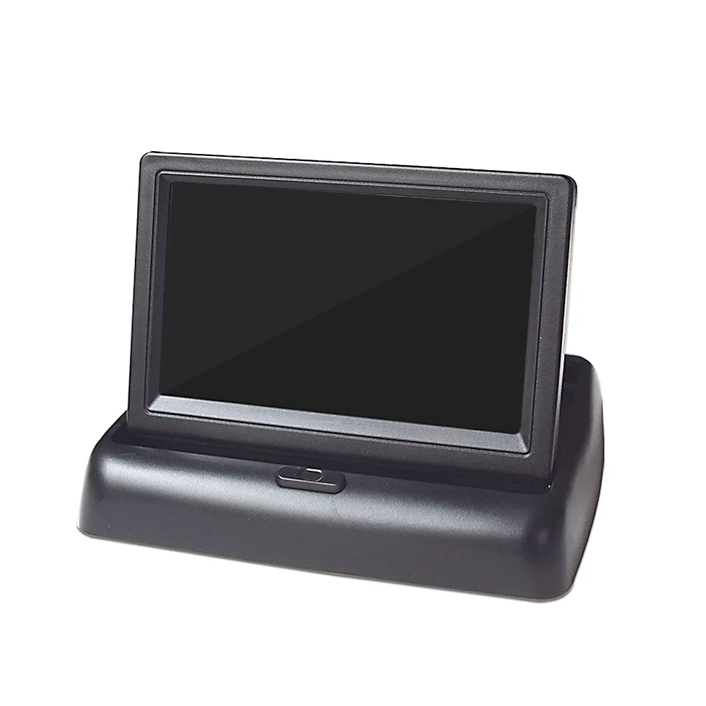 Tableau de bord pliable avec écran Lcd Tft 4.3 pouces, lecteur DVD, Application pour voiture, entrée vidéo 2 Ch, 300cd/m2 Whtc, ap02