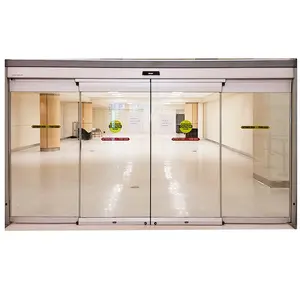 Puerta corredera con sensor automático comercial, con controlador alemán