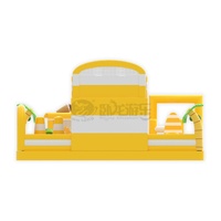 Château Gonflable Géant Panda Jaune d'Été en PVC Certifié CE, Sûr et Durable, Marque WOLONG, Idéal pour Location Commerciale et Fêtes d'Enfants >50