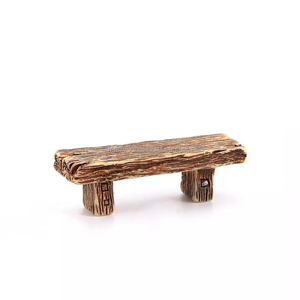 Niedlicher Holzstuhl Hocker Feengarten Miniatur-Deko Paar-Bank Actionfigur DIY Mikro-Landschaft Gartenzwerg Terrarium Geschenk - Product Image 2