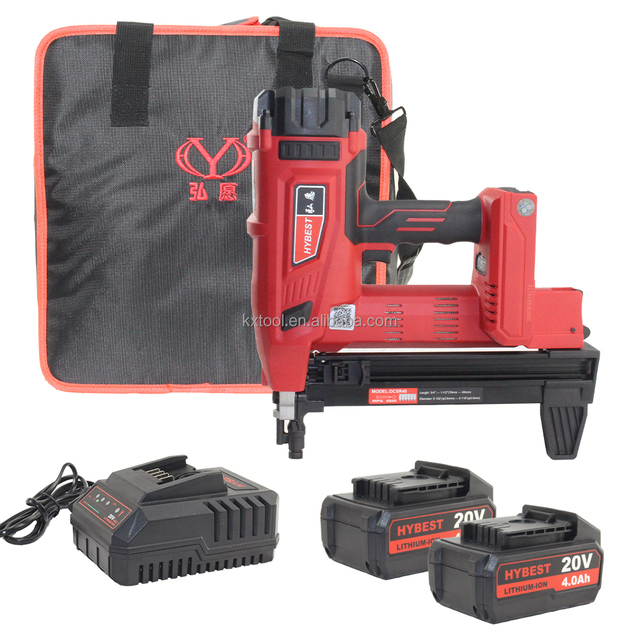 Factory Direct 21v Cordless Brushless Lithium Battery Concrete Installation Steel Nail Gun Gas-free With 2 Batteries Included