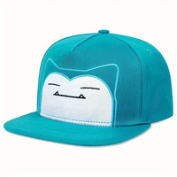 Gorras de Camionero Divertidas y Lindas con Bordado de Monstruo de Dibujos Animados, Gorra de Béisbol de Mezcla de Algodón con Visera Plana, Gorra de Hip-hop para el Sol
