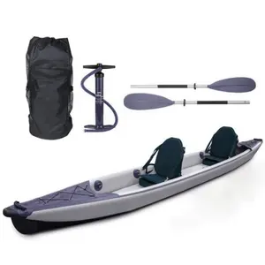 Surfking-canoa inflable de pvc para 2 personas, accesorios de pesca