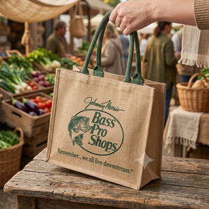 Sac fourre-tout tendance en jute naturel, écologique, durable et réutilisable pour événements promotionnels, cadeaux d'entreprise et vente au détail - Product Image 1