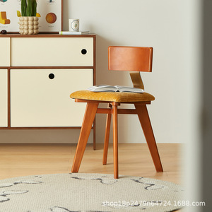 Scandinavian Style Solid Wood <b>Dining</b> <b>Chair</b> Upholstered Seat Modern Design For Home <b>Dining</b> Room - Product Image 3