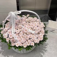 Keranjang Bunga Putih untuk Merangkai Bunga atau Membuat Buket, Keranjang Bunga Rotan untuk Hari Valentine dan Hari Ibu
