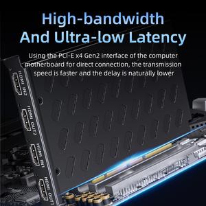 Carte de capture vidéo PCIe Ultra HD 4K60fps professionnelle et stable UNISHEEN UC3520H-4K60 à <span class=keywords><strong>2</strong></span> canaux - Product Image 4