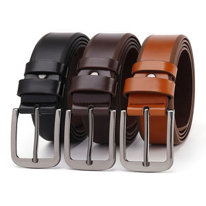 फैक्टरी कस्टमाइज्ड लोगो चमड़े बेल्ट सस्ती कीमत पुरुषों के मिश्र धातु पिन बकल पु चमड़े बेल्ट निर्माता - Product Image 1