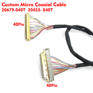 OEM ODM 20679-040T hingga 20453-040T Kabel Koaksial Mikro Pitch 0.3mm untuk Panel Layar LCD Industri dan Medis - Product Image 1