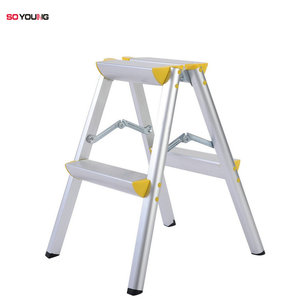 Escalera <span class=keywords><strong>de</strong></span> hierro plegable <span class=keywords><strong>de</strong></span> <span class=keywords><strong>aluminio</strong></span> grueso <span class=keywords><strong>de</strong></span> 2/3/4/5/6 escalones moderna, escalera interior antideslizante <span class=keywords><strong>para</strong></span> cocina, apartamento, taller escolar - Product Image 2