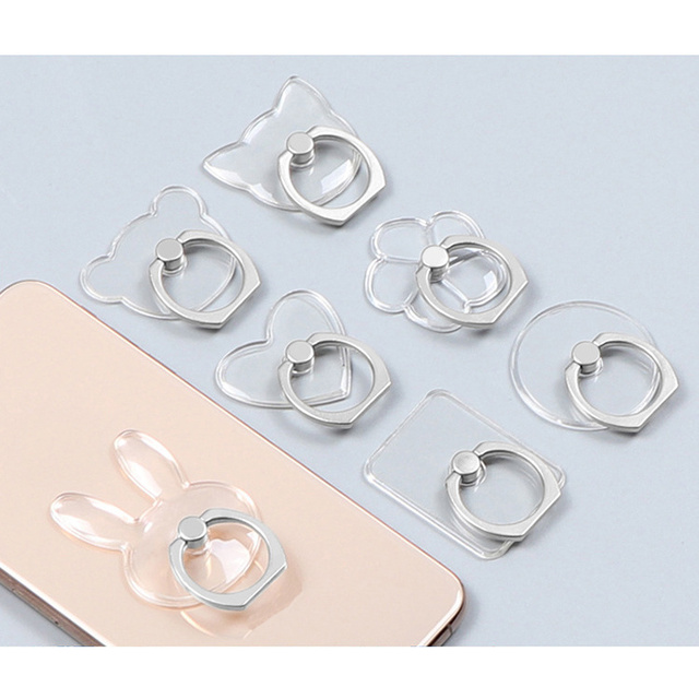 New Fashion Transparent Ring Phone Holder Mobile Phones Stand Accessories