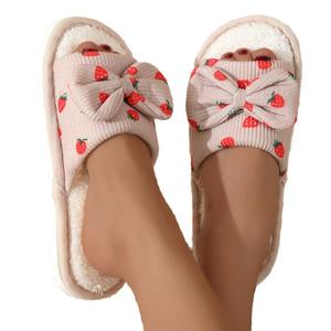 <span class=keywords><strong>Mules</strong></span> classiques à bout ouvert fraise pour femmes mousse à mémoire de forme souple anti-dérapant <span class=keywords><strong>EVA</strong></span> pour pantoufles plage à la mode automne-hiver - Product Image 5